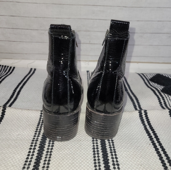 Everlane The Boss Boot Pointed Toe Block Heel in Patent Black Leather, sz 7.5 - Picture 7 of 16